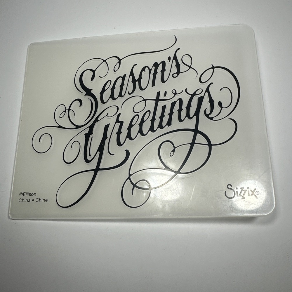 Ellison Sizzix Embossing Folder - Season's Greetings